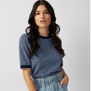 Icone Simons - Jacquard stripe T-shirt